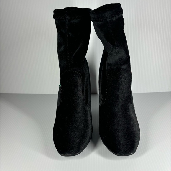 Yoki Heels Womens 8 Ankle Boots Roses Crushed Velvet Photoshoot Night Out Party - Picture 4 of 7